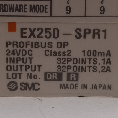New – Open box SMC EX250-SPR1 Serial Interface Unit, PROFIBUS DP, 32 I/O, PNP Output, 24VDC