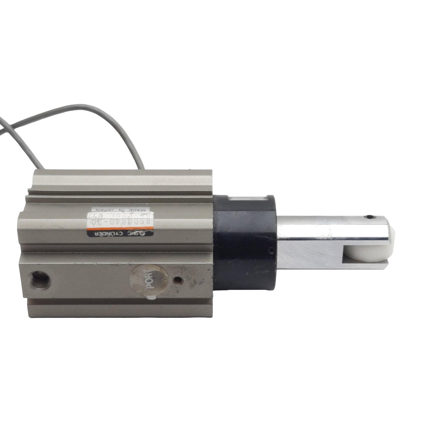 Used SMC RSDQB40-30DR-F79L Pneumatic Stopper Cylinder ø40mm Bore, 30mm Stroke, Rc1/8"