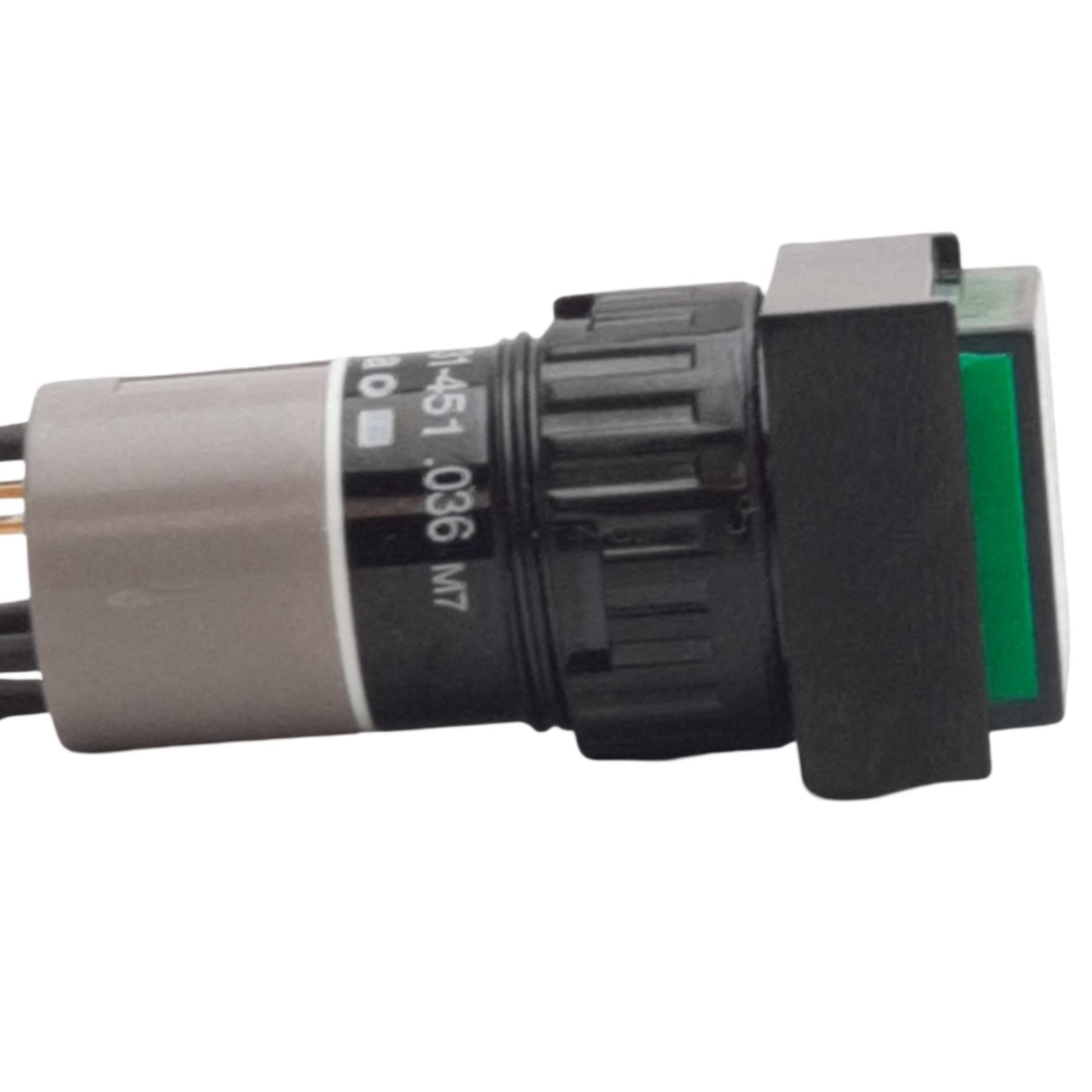 Used EAO 31-451.036 Push Button Momentary, Illuminated, Green, 2N/O Contact, 42VAC/DC