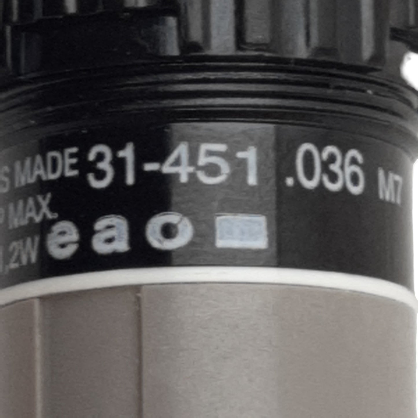 Used EAO 31-451.036 Push Button Momentary, Illuminated, Green, 2N/O Contact, 42VAC/DC