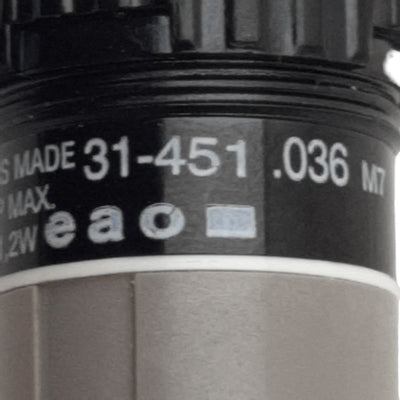 Used EAO 31-451.036 Push Button Momentary, Illuminated, Green, 2N/O Contact, 42VAC/DC