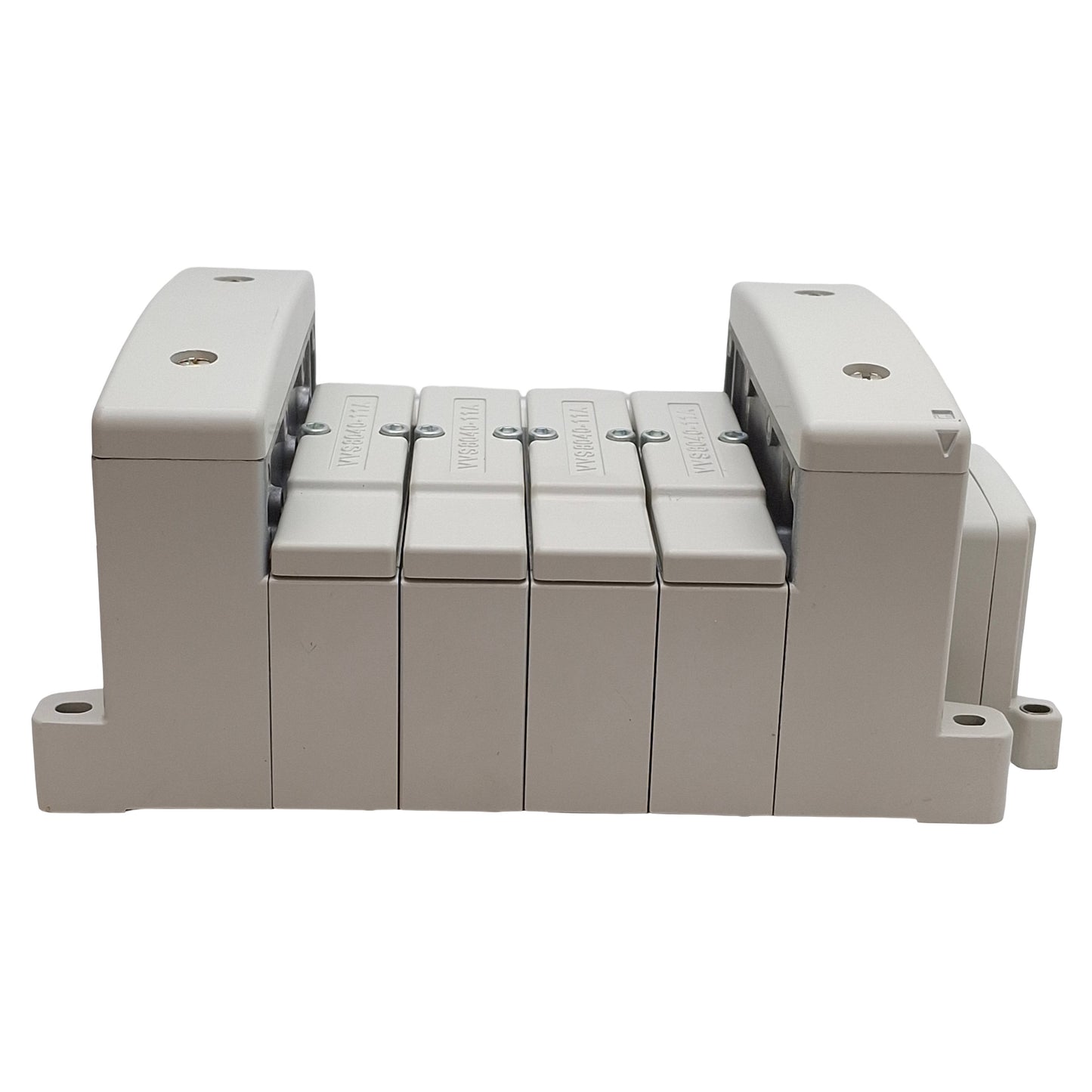 New – Open box SMC JJ5SY5-10S0-04B Pneumatic Manifold Base, 4-Station, Rc3/8 & Rc1/2 Ports