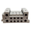 New – Open box SMC JJ5SY5-10S0-04B Pneumatic Manifold Base, 4-Station, Rc3/8 & Rc1/2 Ports