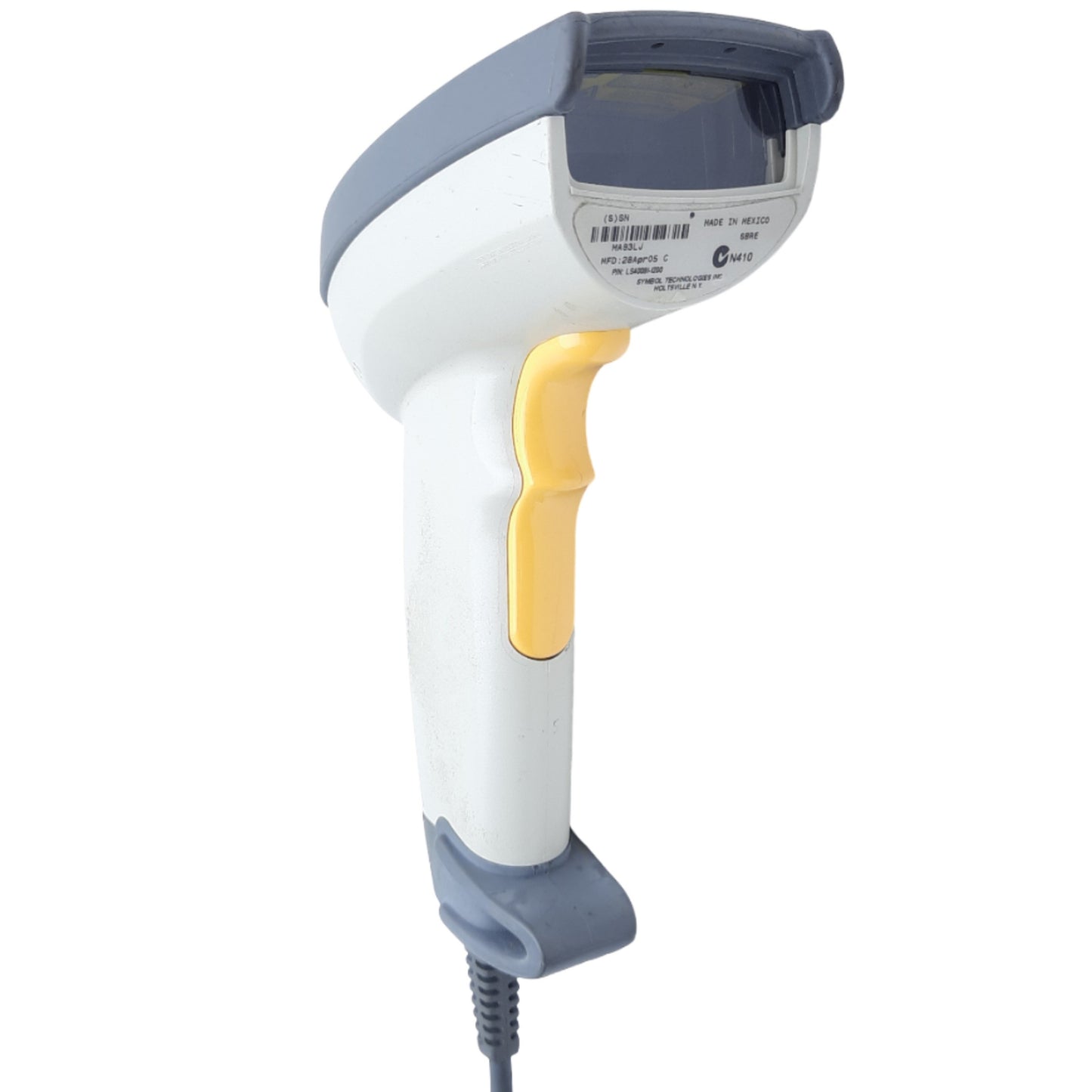 Used Symbol LS4008I-I200 N410 Handheld Barcode Scanner PS/2 Cord, 4.5-5.5 VDC