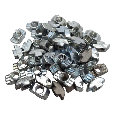 Used Lot of 50 Bosch Rexroth 3842530287 Standard Drop-In T-Nut, Steel, 10mm Slot, M8
