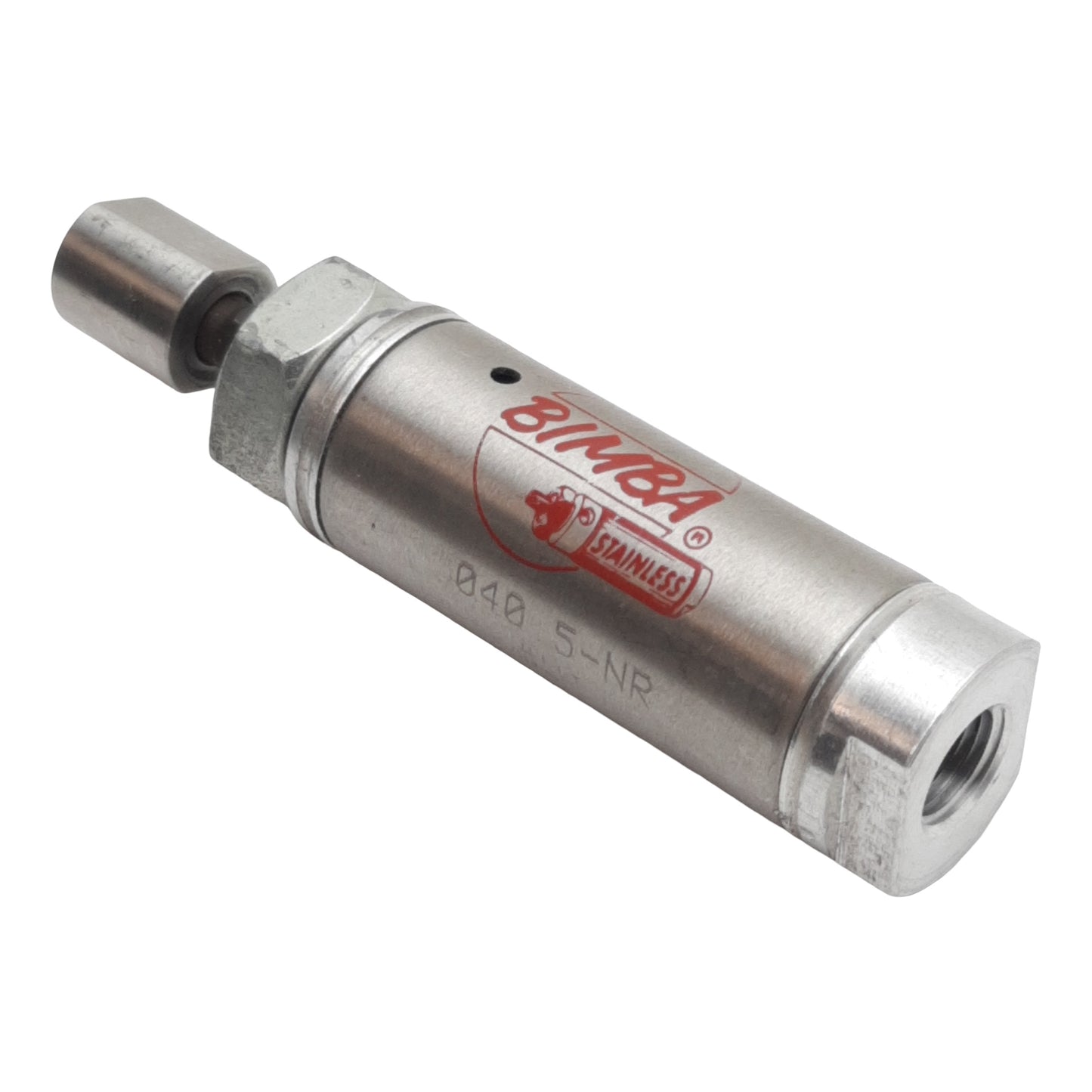 Used Bimba 040.5-NR Pneumatic Cylinder, ø3/4in Bore, 1/2in Stroke, 1/8in NPT, 250psi