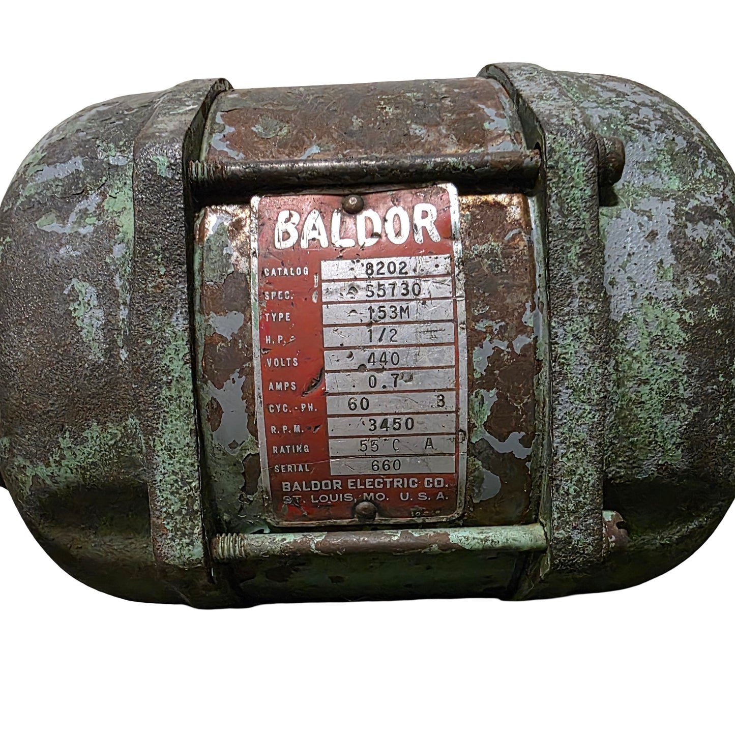 Used Baldor 8202 Benchtop Grinder 1/2HP 6" Wheel 3450RPM 440VAC 3-Ph 0.7A