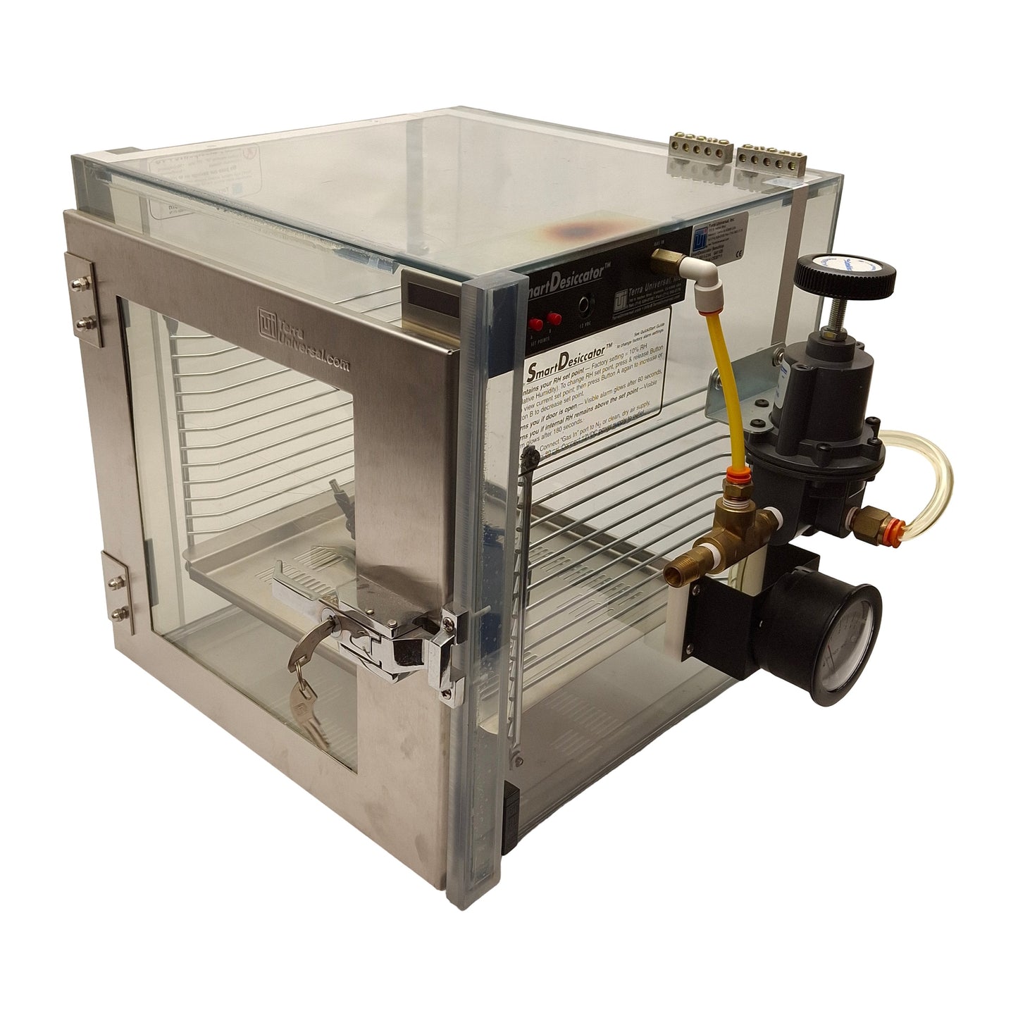 Used Terra Universal 1911-21A Benchtop SmartDesiccator, 12in x12in x 13.25in, 12VDC