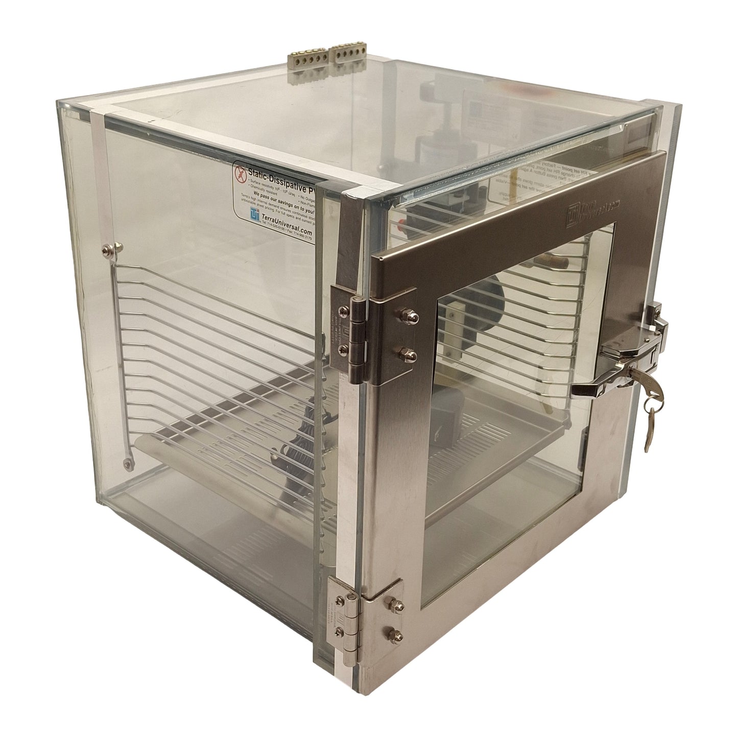 Used Terra Universal 1911-21A Benchtop SmartDesiccator, 12in x12in x 13.25in, 12VDC