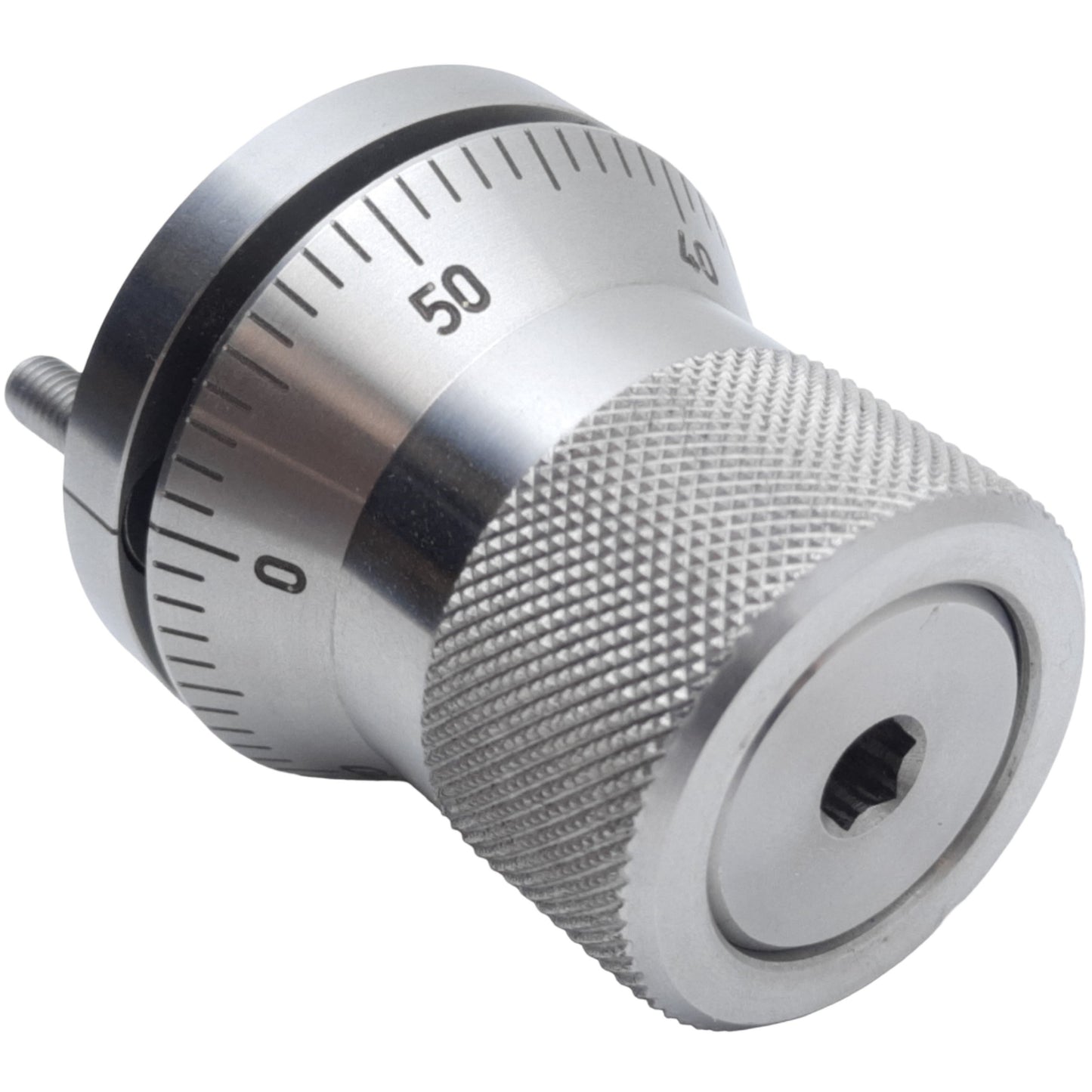 Used Ganter Norm GN 200-44-K10-AS-NI Indexing Mechanism Control Knob, Scale 0-50