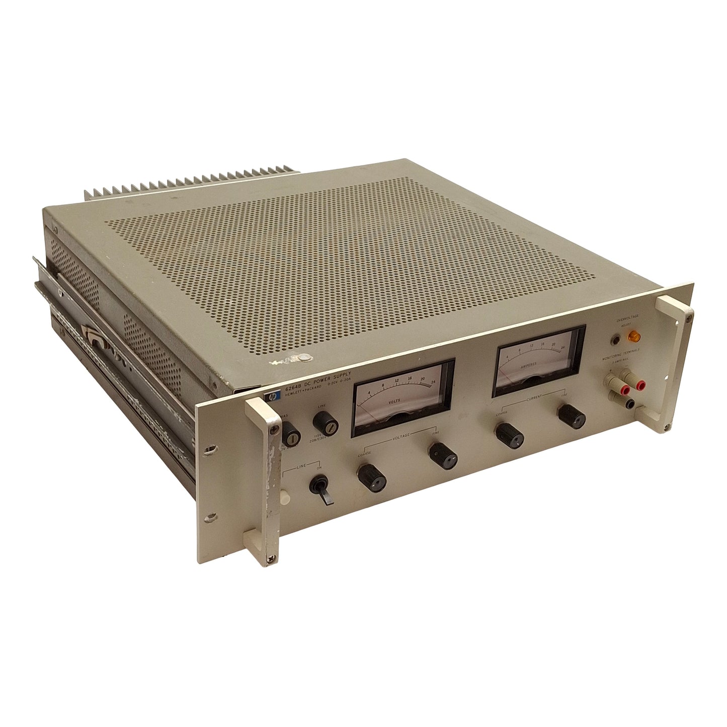 Used Hewlett Packard 6264B DC Power Supply, 115VAC 1150VA Input, 0-20VDC 0-20A Output