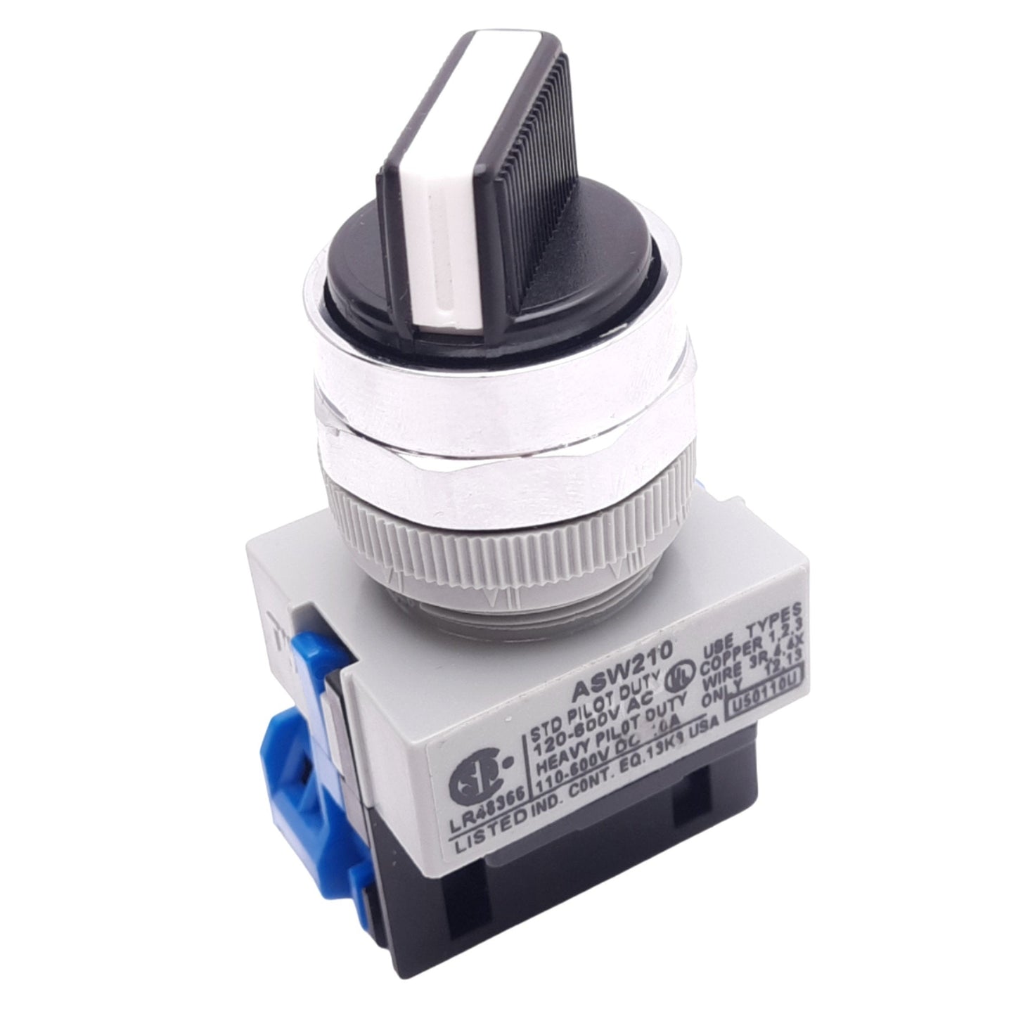 Used IDEC ASW210 Maintained Selector Switch, 2-Position, ø22mm, 1NO, 600V 10A Max