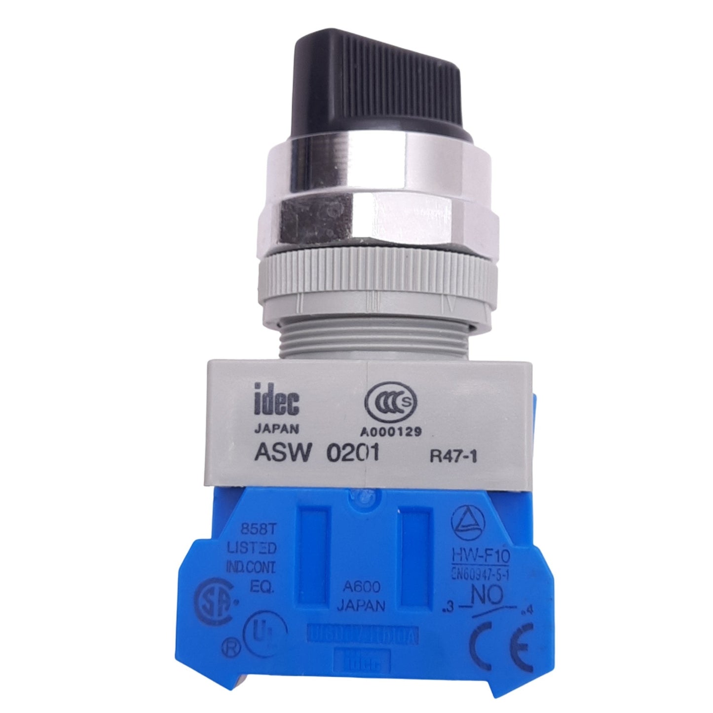 Used IDEC ASW210 Maintained Selector Switch, 2-Position, ø22mm, 1NO, 600V 10A Max
