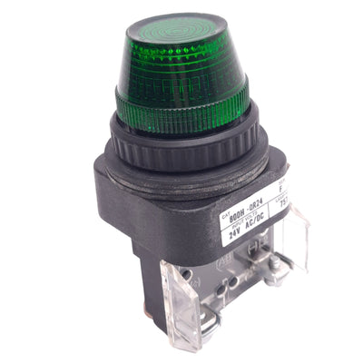 Used Allen Bradley 800H-QR24G Green Indicator Pilot Light, ø30mm, 24VAC/DC Lamp