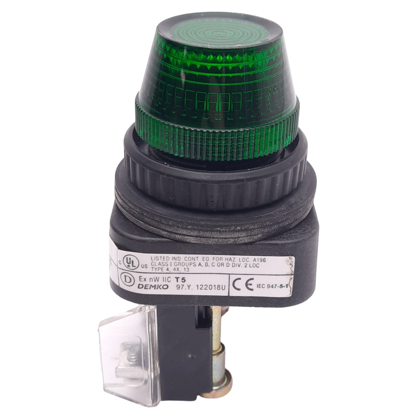 Used Allen Bradley 800H-QR24G Green Indicator Pilot Light, ø30mm, 24VAC/DC Lamp