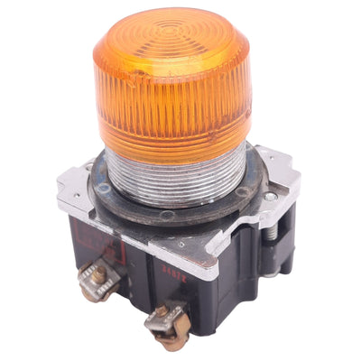 Used Eaton 10250T181NC19N Amber Indicator Pilot Light, ø30.5mm, *Missing Bulb