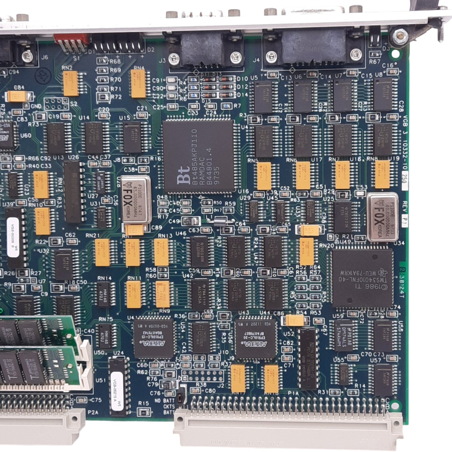 Used Adept 10332-10250 Rev P7 VGB VME Control Board, 2MB RAM, Keyboard/Video IO