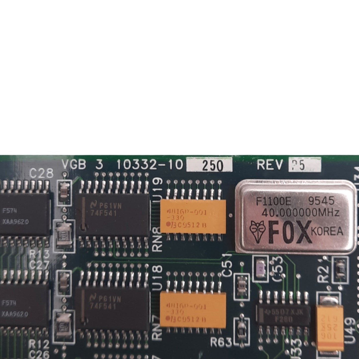 Used Adept 10332-10250 Rev P5 VGB VME Control Board, 2MB RAM, Keyboard/Video IO