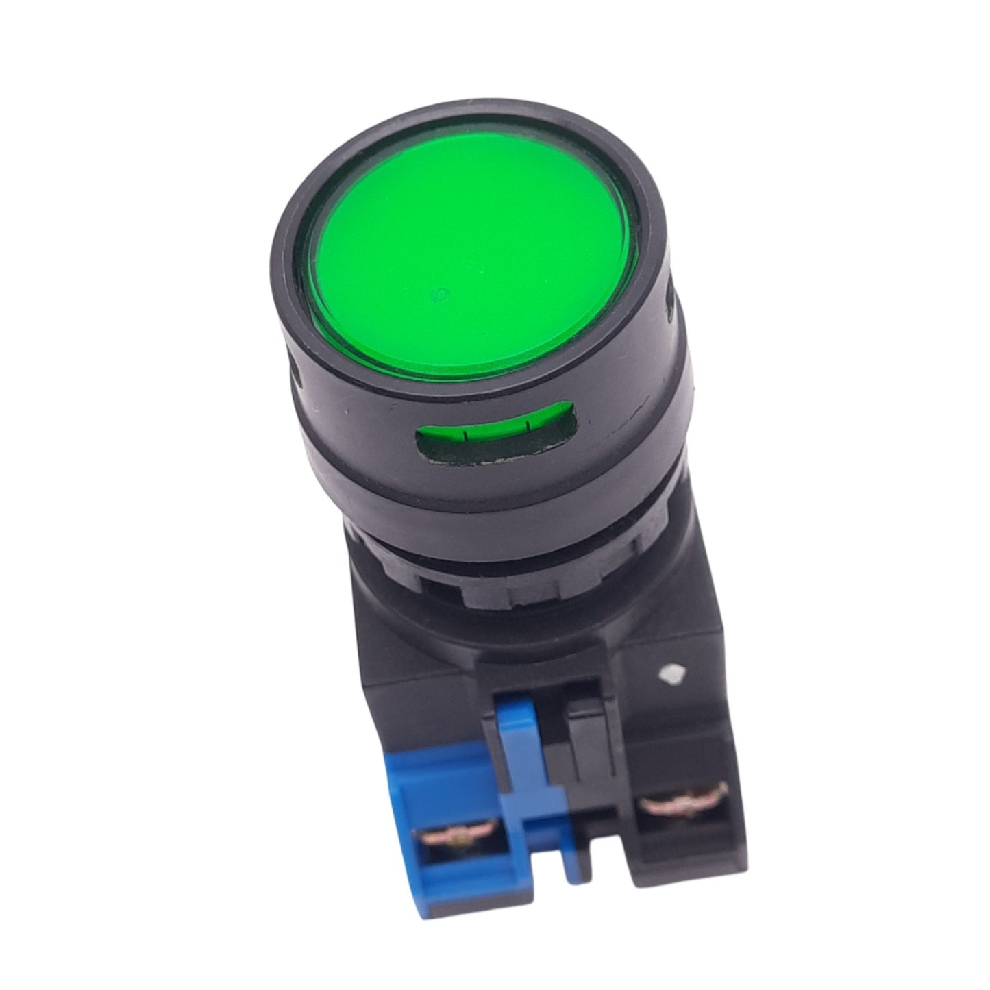 New – Open box IDEC HW-CL10 Green Illuminated Pushbutton, 22mm, 1NO, 5-30V Lamp, 600V 10A Max