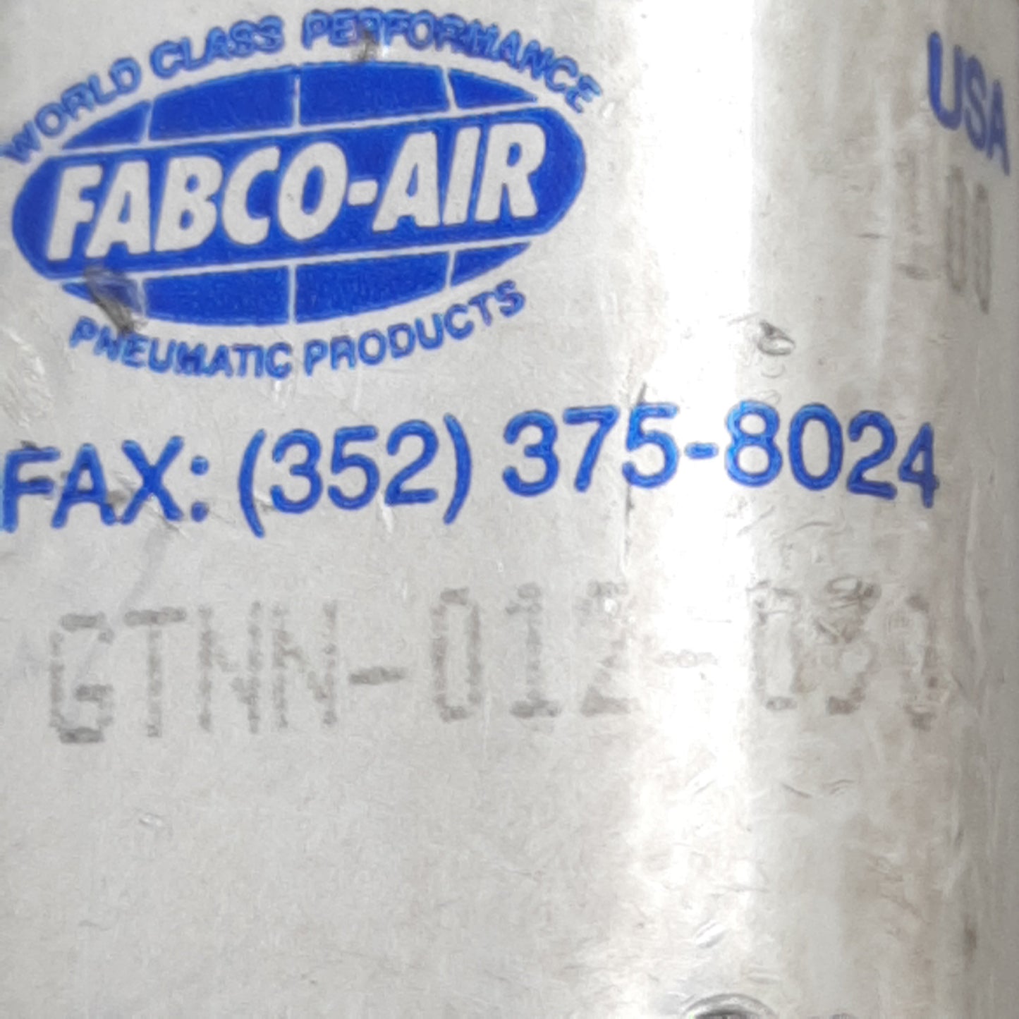 Used Fabco-Air GTNN-012-030 Pneumatic Cylinder, ø12mm Bore, 30mm Stroke, M5, 150psi