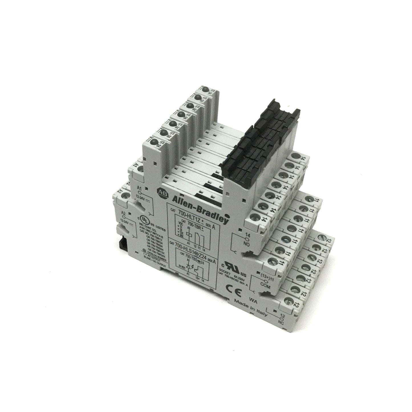 Used Lot of 7 Allen Bradley 700-HN163 Relay Socket Base Terminal Blocks 6A 250V