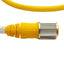Used Turck RKM 106-5M Single Ended Cable, 1-1/8in 10-Pin Female, 5ft Length, *Cut*