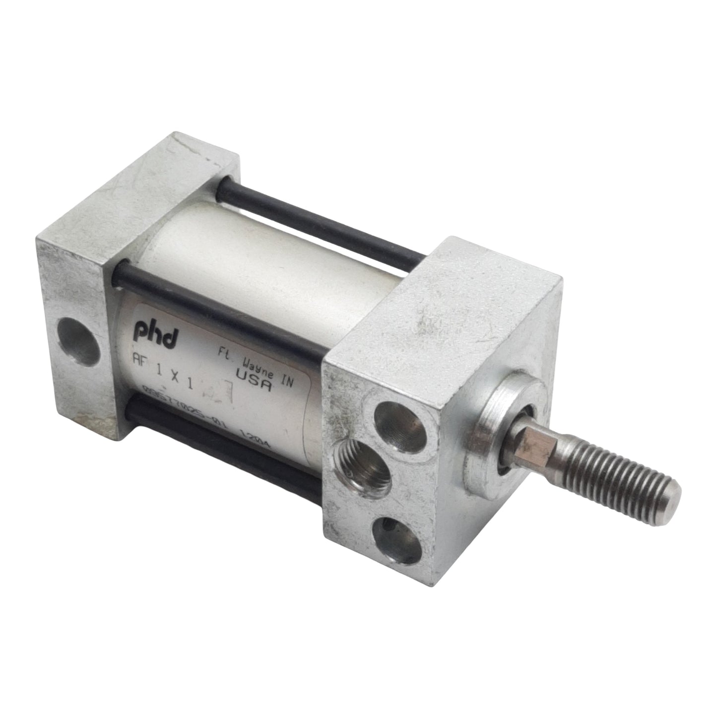 Used PHD AF1X1 Pneumatic Cylinder, ø1in Bore, 1in Stroke, 1/8in NPT, 150psi Max