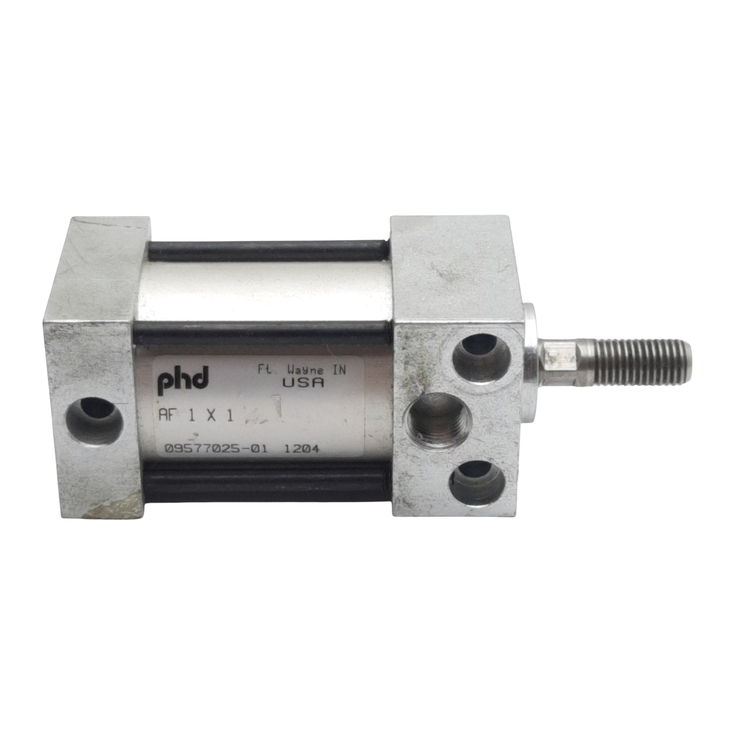 Used PHD AF1X1 Pneumatic Cylinder, ø1in Bore, 1in Stroke, 1/8in NPT, 150psi Max