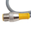 Used Turck U2383-58 Cordset, 4-Pin M12 Male to 4-Pin M12 Female, 4A 250VAC, 0.30m