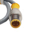 Used Turck U2383-58 Cordset, 4-Pin M12 Male to 4-Pin M12 Female, 4A 250VAC, 0.30m