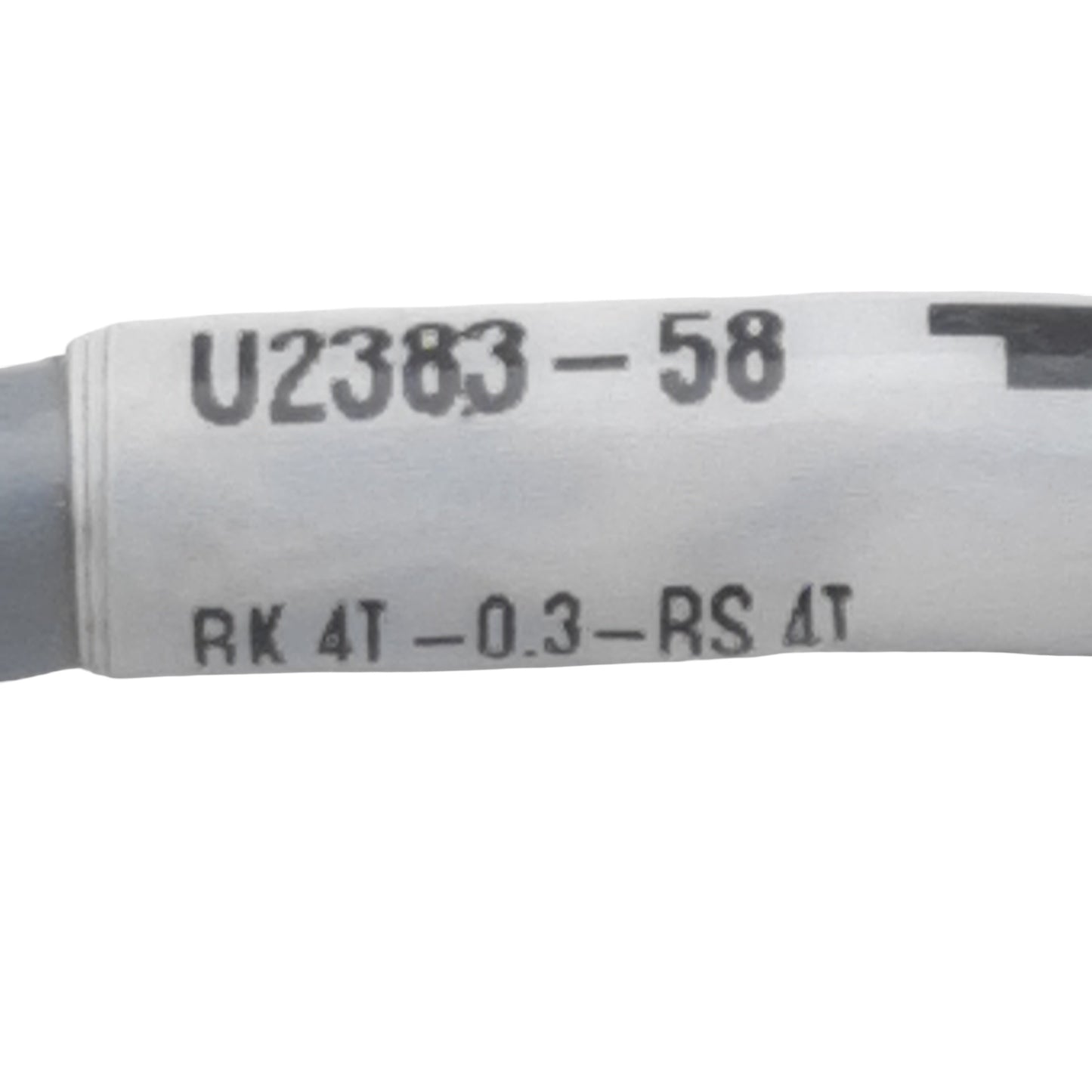 Used Turck U2383-58 Cordset, 4-Pin M12 Male to 4-Pin M12 Female, 4A 250VAC, 0.30m