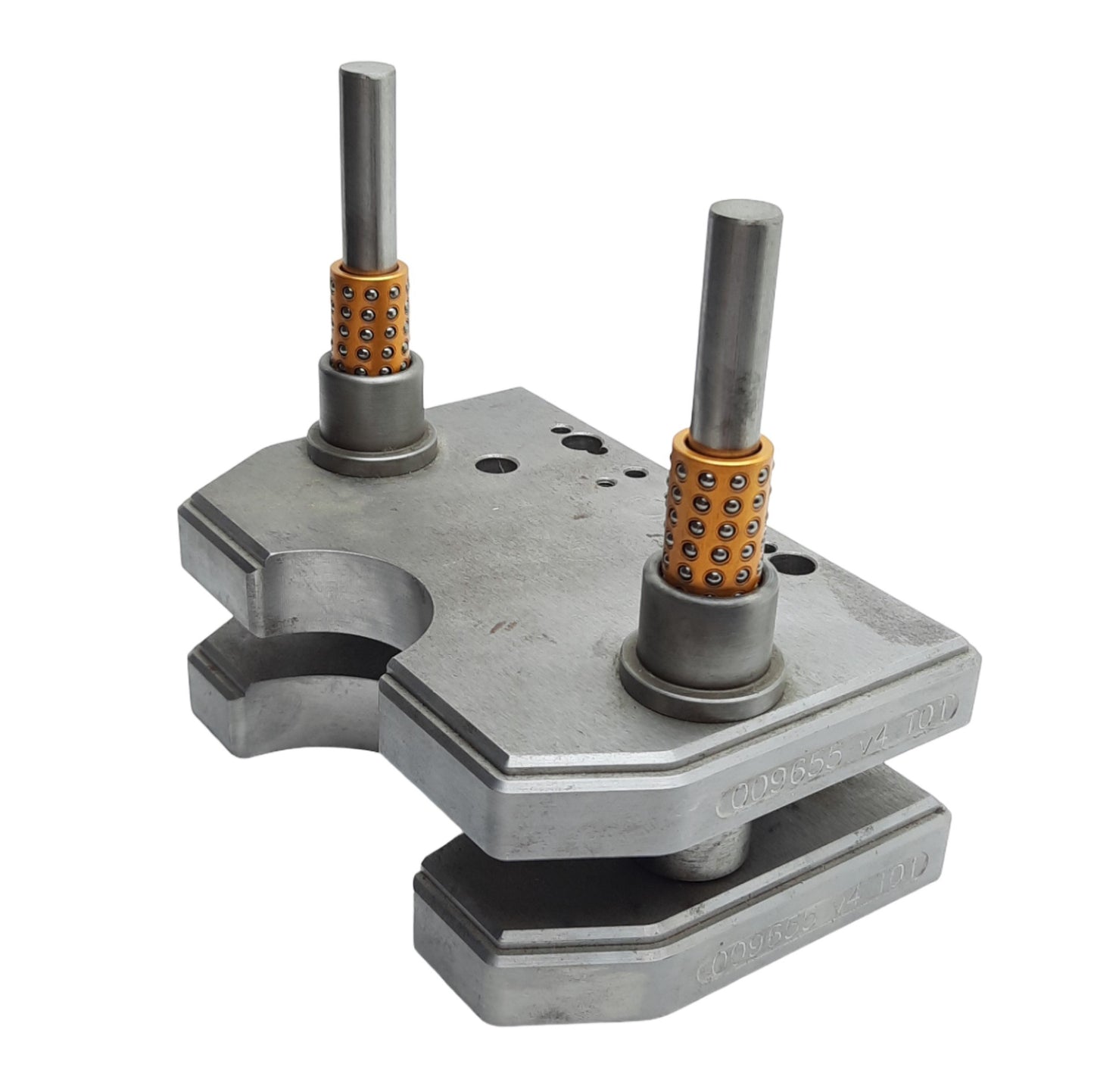Used Die Shoe Tooling Set 009655 v4 T01 Two Post, 5in Post, 6.5in x 4.37in Shoes