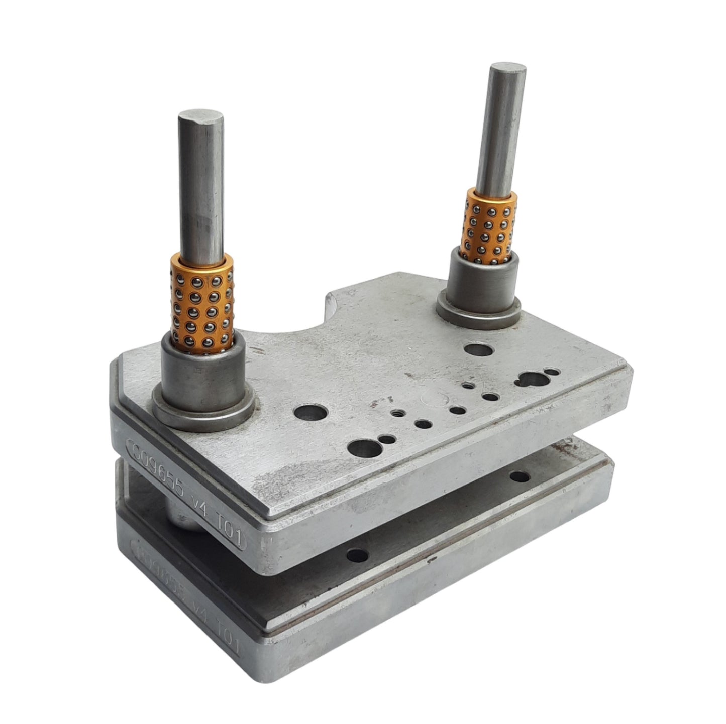 Used Die Shoe Tooling Set 009655 v4 T01 Two Post, 5in Post, 6.5in x 4.37in Shoes