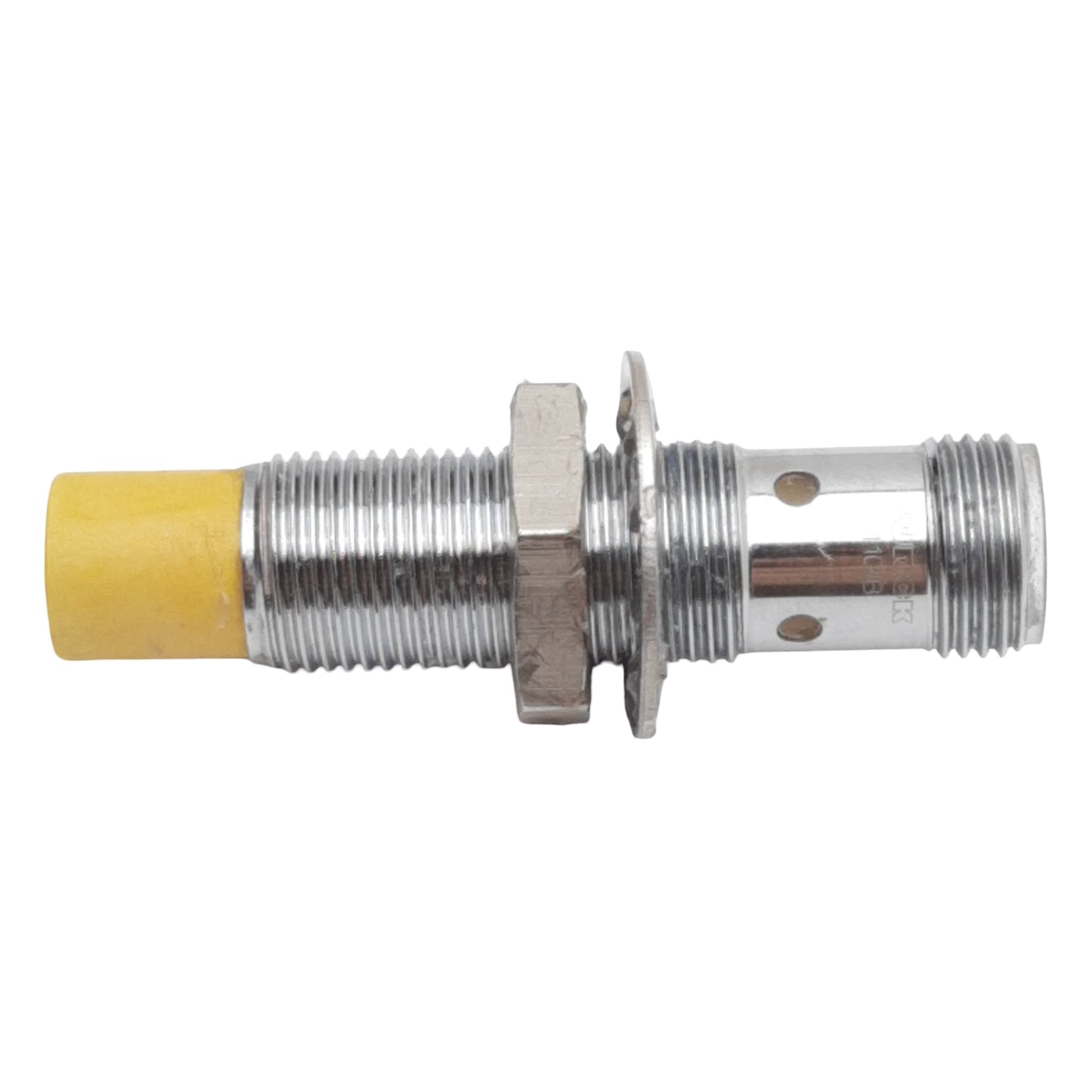 Used Turck 1634806 Inductive Proximity Sensor, PNP-NO, 10mm, 10-30VDC, 4-Pin M12 Male