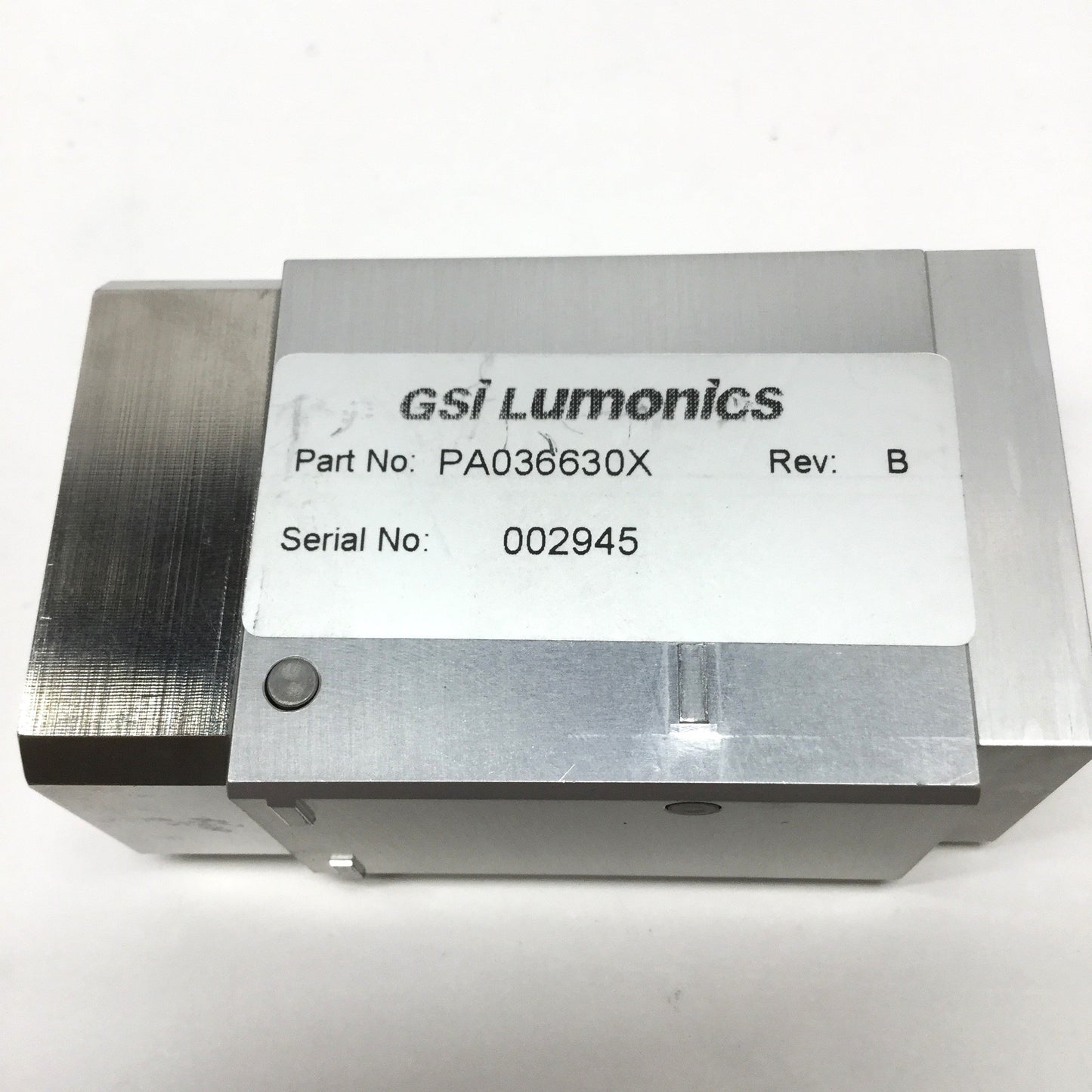Used GSI Lumonics PA036630X Rev B Laser Module from JK700 Series Pulsed YAG