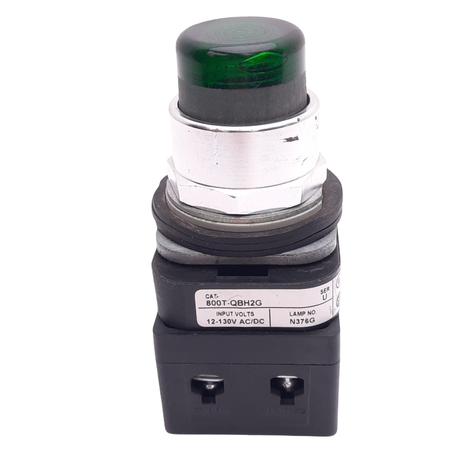 Used Allen Bradley 800T-QBH2G Illuminated Pushbutton, 30mm, 1NO 1NC, 600V 10A Max