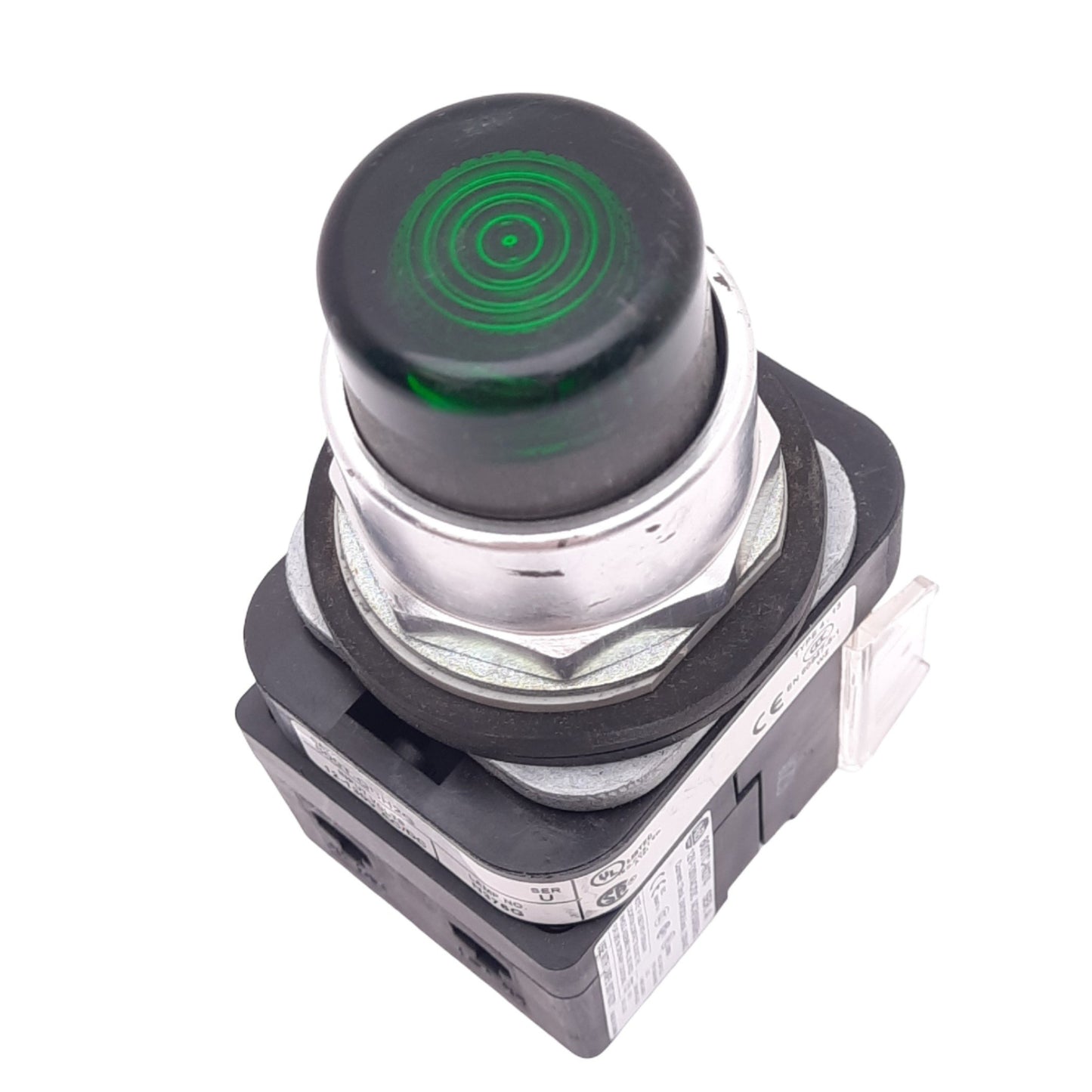 Used Allen Bradley 800T-QBH2G Illuminated Pushbutton, 30mm, 1NO 1NC, 600V 10A Max