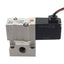 Used SMC VKF334-5G-01T Solenoid Valve, 3-Way, 1/8in NPTF, 0-0.7MPa, 24VDC Coil