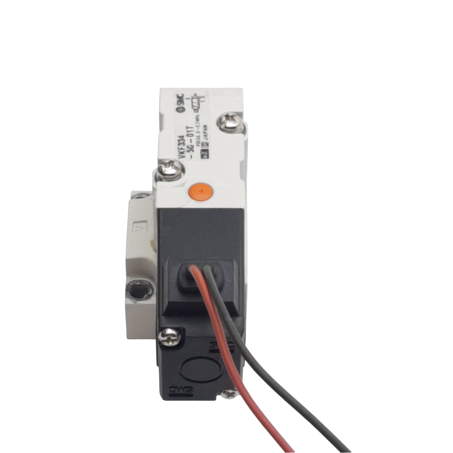 Used SMC VKF334-5G-01T Solenoid Valve, 3-Way, 1/8in NPTF, 0-0.7MPa, 24VDC Coil
