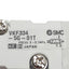 Used SMC VKF334-5G-01T Solenoid Valve, 3-Way, 1/8in NPTF, 0-0.7MPa, 24VDC Coil