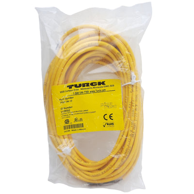 New Turck PKGV 3M-10 PicoFast Cordset 3-Pin M8 Female to Flying Leads 125VAC 4A, 10m