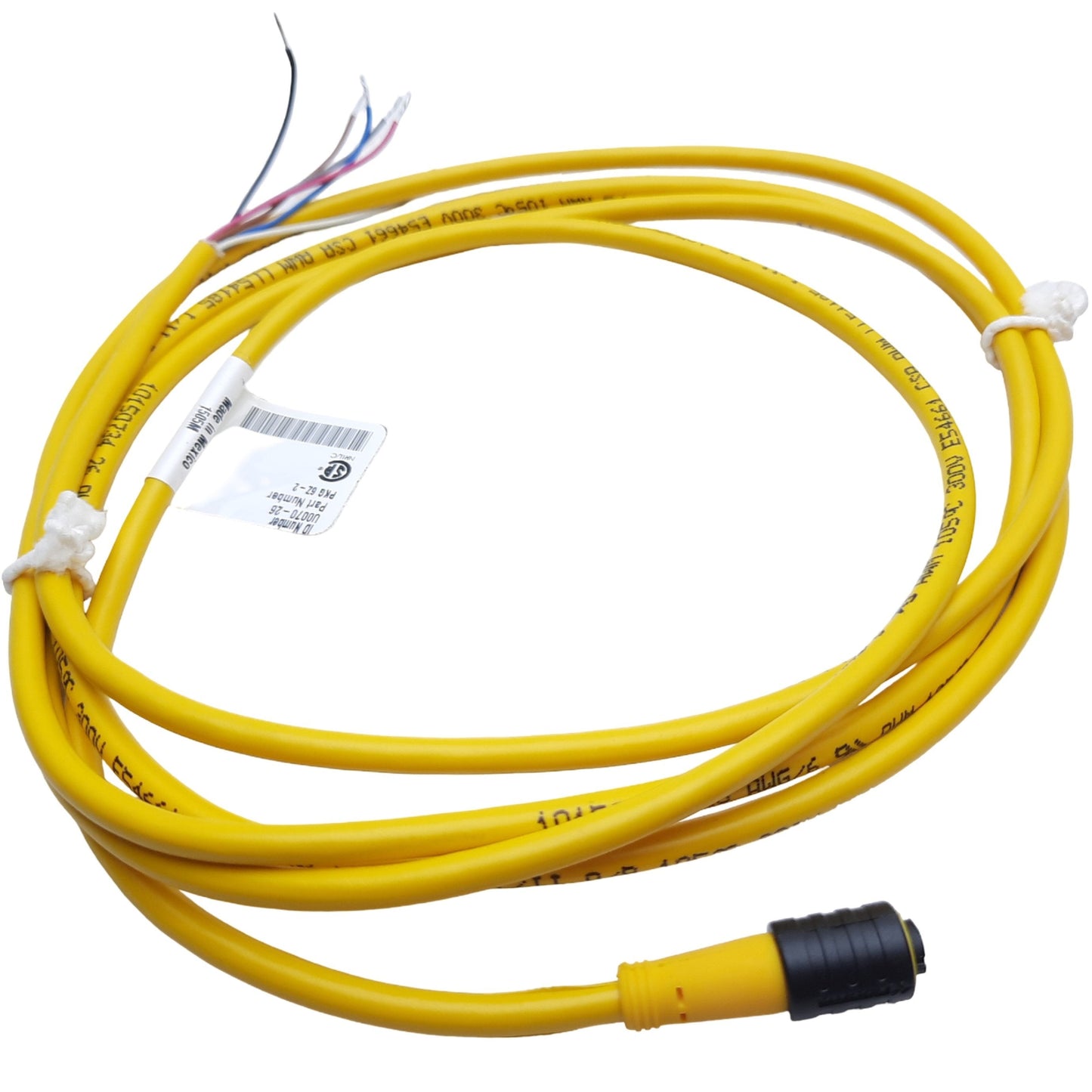 New – Open box Turck PKG 6Z-2 PicoFast Cordset 6-Pin SnapLock M8 Female to Flying Leads 2m