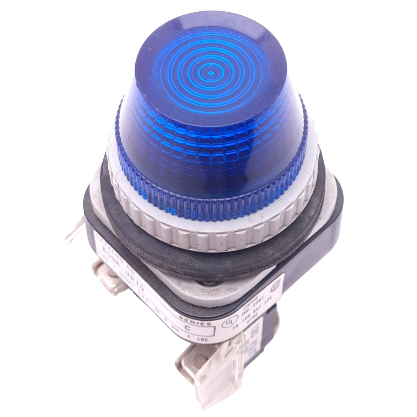 Used Allen Bradley 800H-QR10B Blue Indicator Pilot Light, ø30mm, 120VAC/VDC Lamp