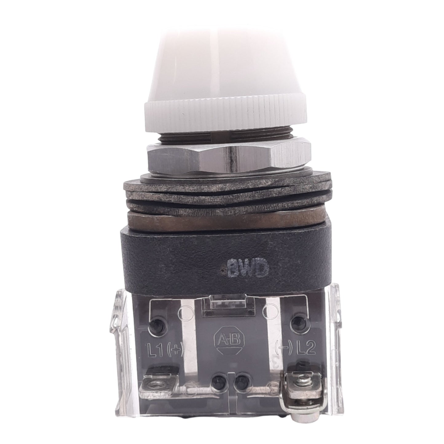 Used Allen Bradley 800T-Q10W White Indicator Pilot Light, ø30mm, 120VAC/VDC Lamp