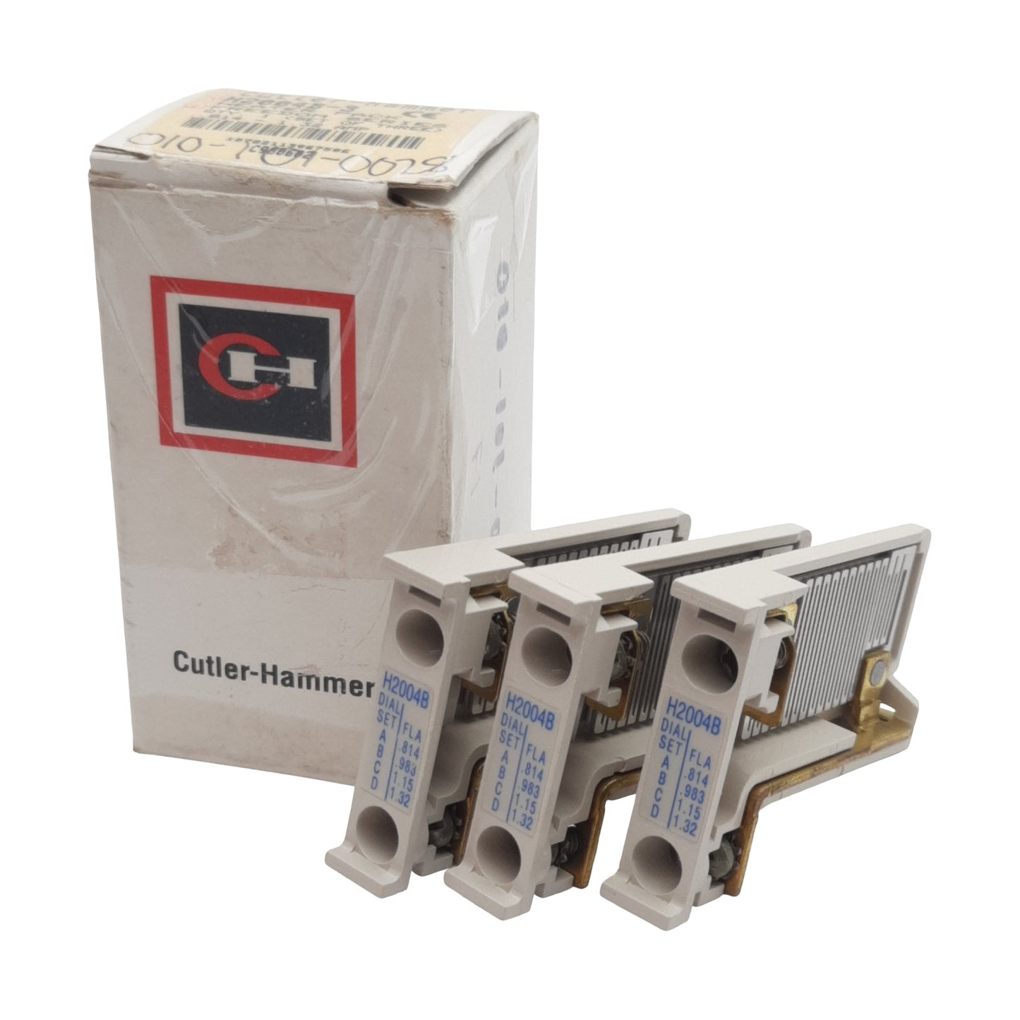 New Lot of 3 Eaton H2004B-3 Overload Heater Coil, 0.814-1.32A Range, 32 or 75A Relay