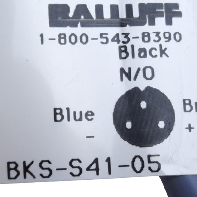 New – Open box Balluff BKS-S41-05 Proximity Cable Single-Ended M8 3-Pin Female 10-30 VDC 4A, 3m
