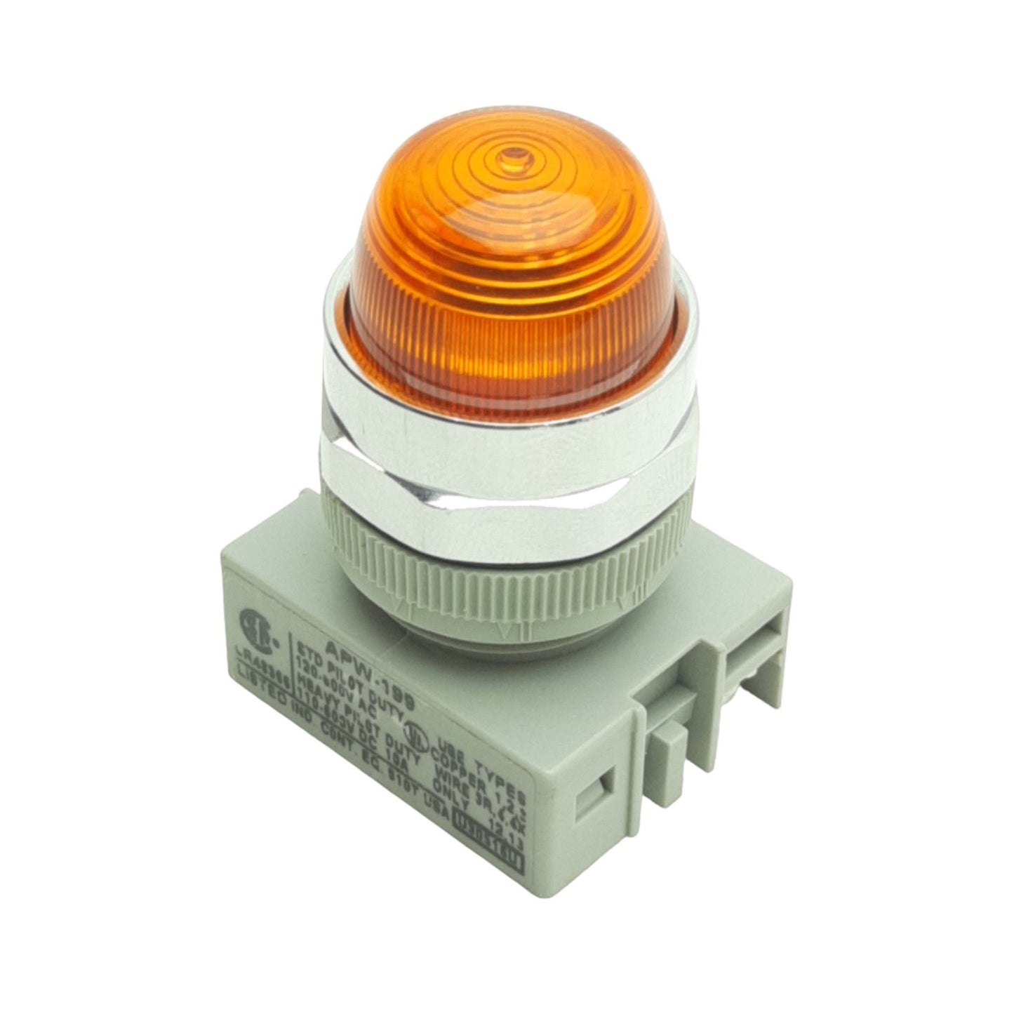 Used IDEC APW299D-A-120V Pilot Light ø22mm Diameter, Amber Dome Lens, *No Bulb*