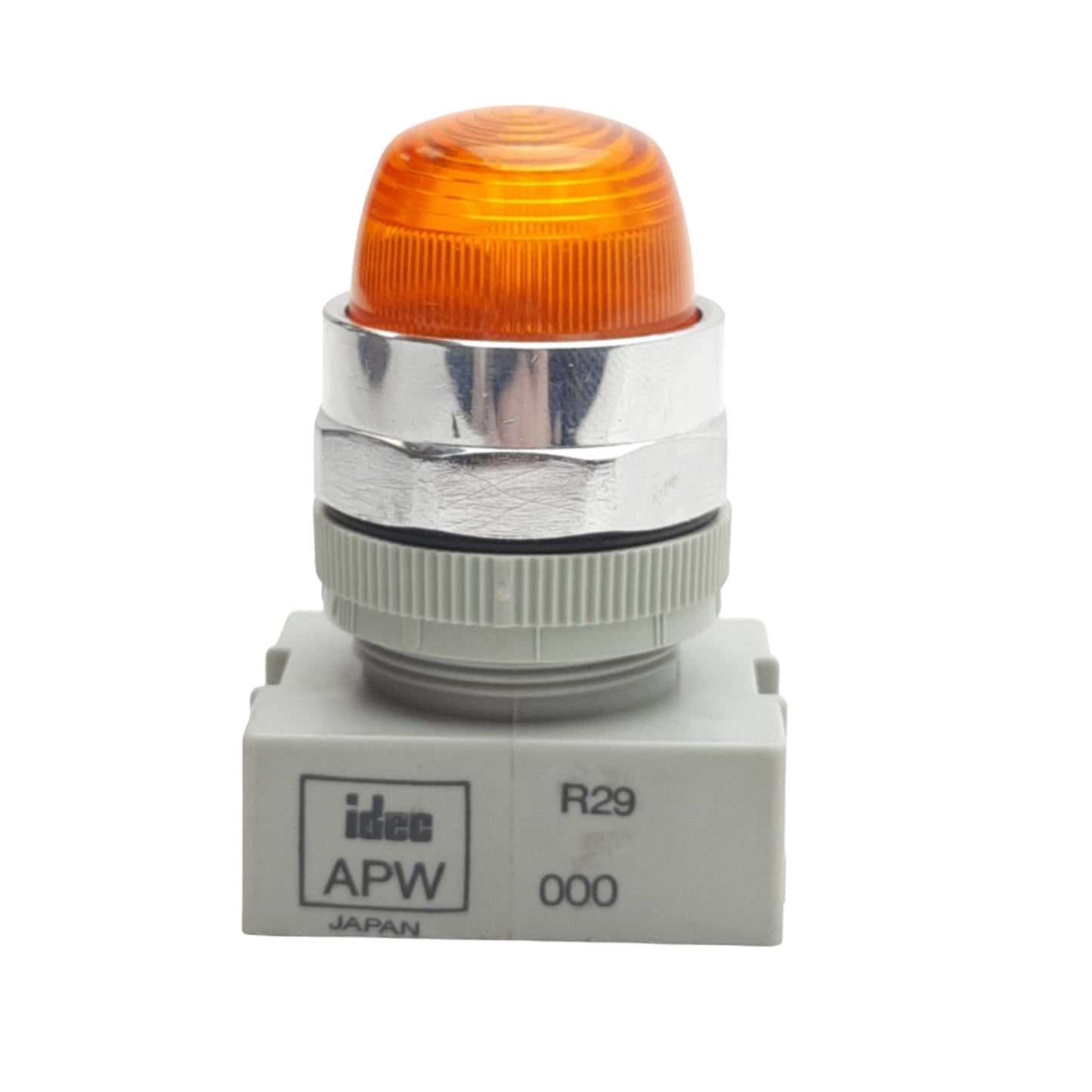 Used IDEC APW299D-A-120V Pilot Light ø22mm Diameter, Amber Dome Lens, *No Bulb*