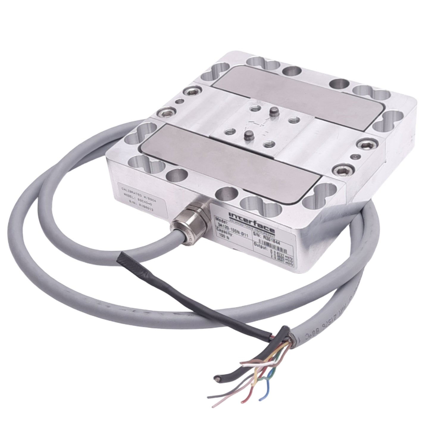 Used Interface Force 3A120-100N-D11 Force Load Cell, 3-Axis, 100N Capacity, 10V Max