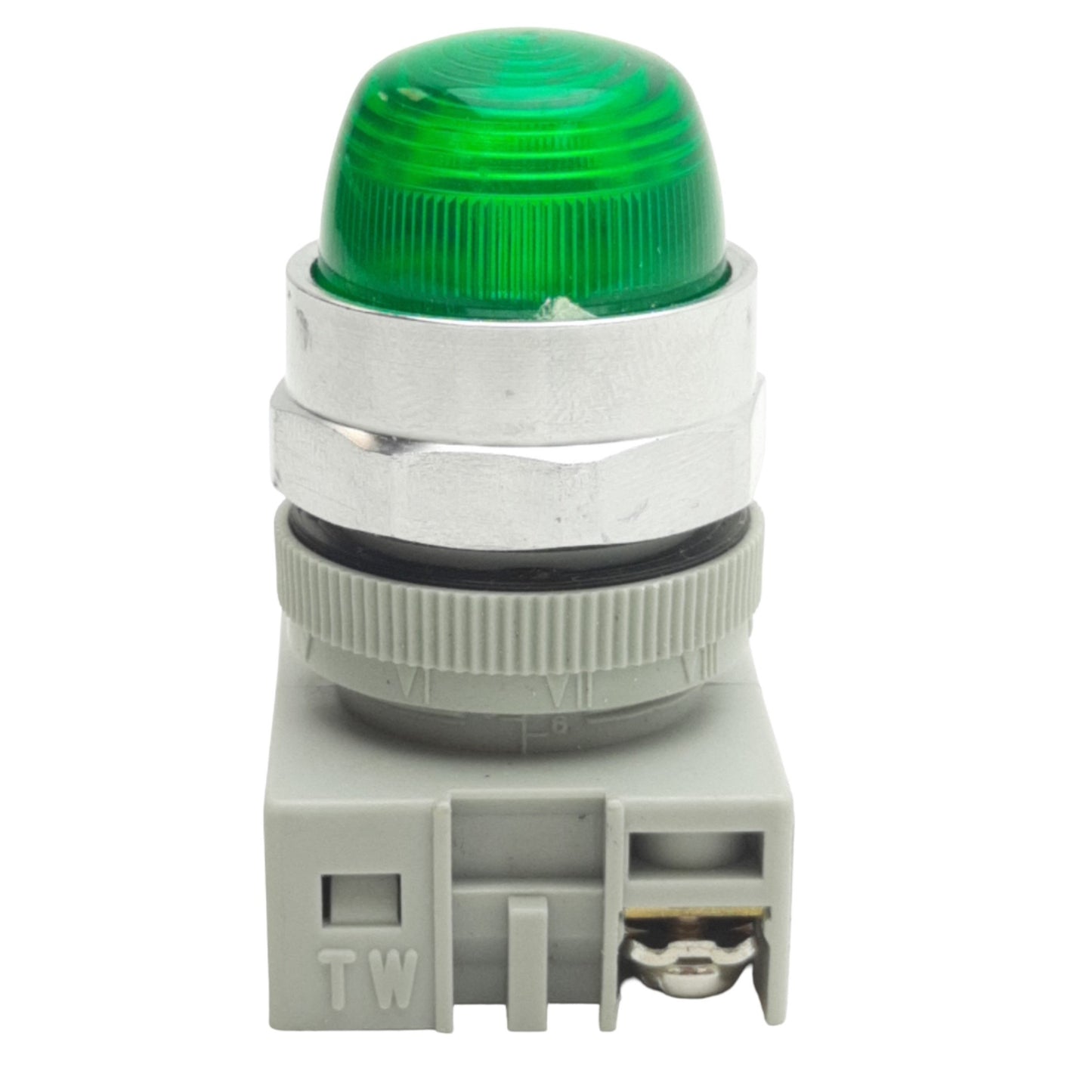 Used IDEC APW299D-G-120V Pilot Light ø22mm Diameter, Green Dome Lens, "No Bulb"